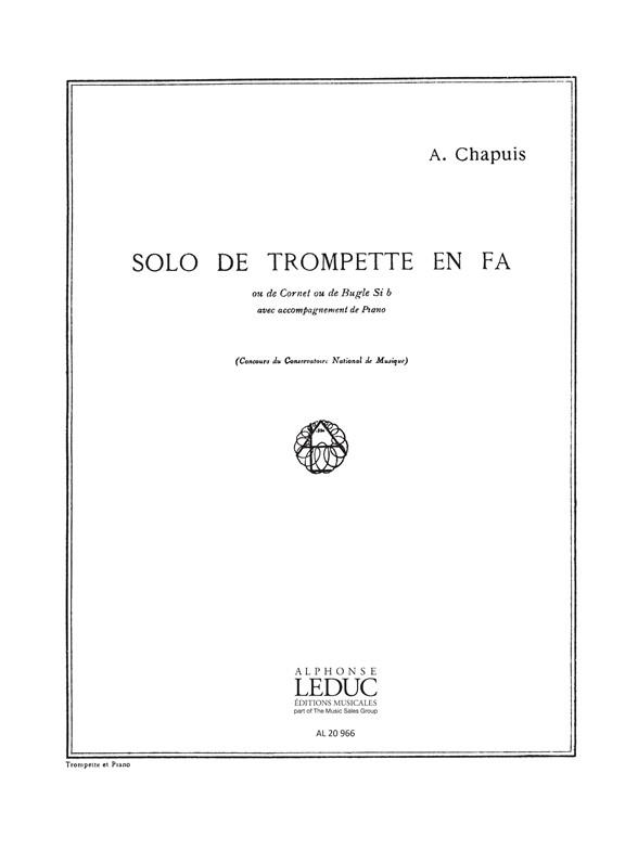 Auguste Chapuis: Solo (F or Bb trpt) (Trumpet & Piano)