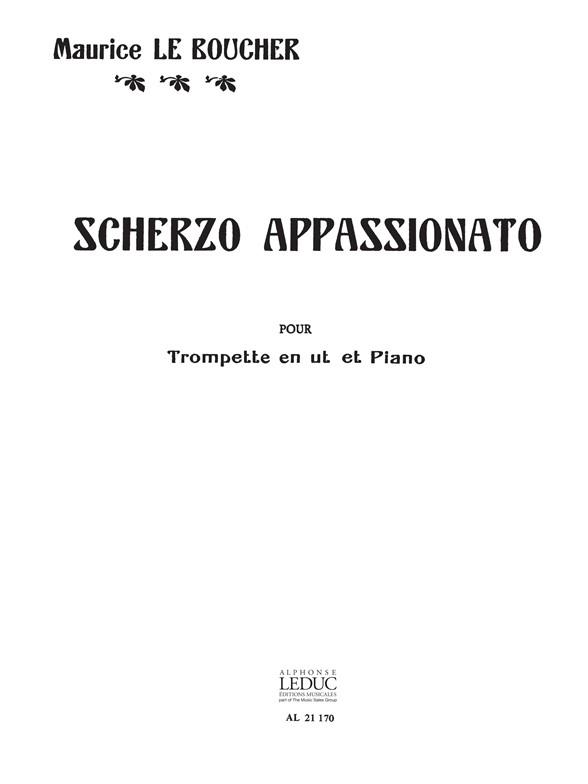 Maurice Le Boucher: Scherzo appassionato (C trpt) (Trumpet & Piano)