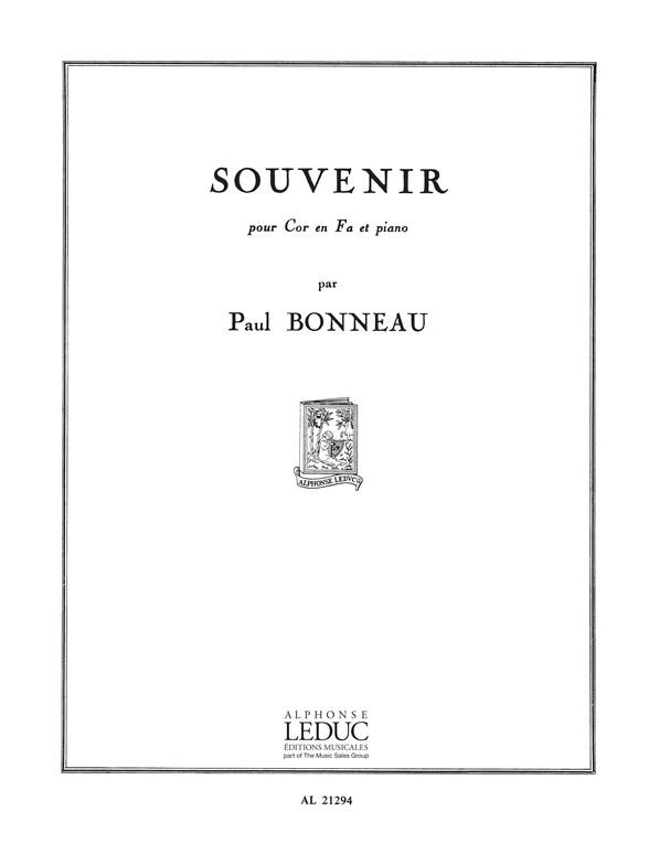 Paul Bonneau: Souvenir (Horn & Piano)