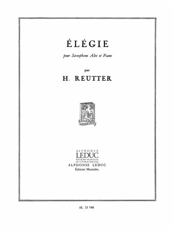 Hermann Reutter: Elégie (Saxophone-Alto & Piano)