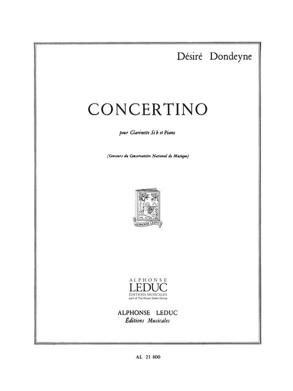 Désiré Dondeyne: Concertino (Clarinet & Piano)