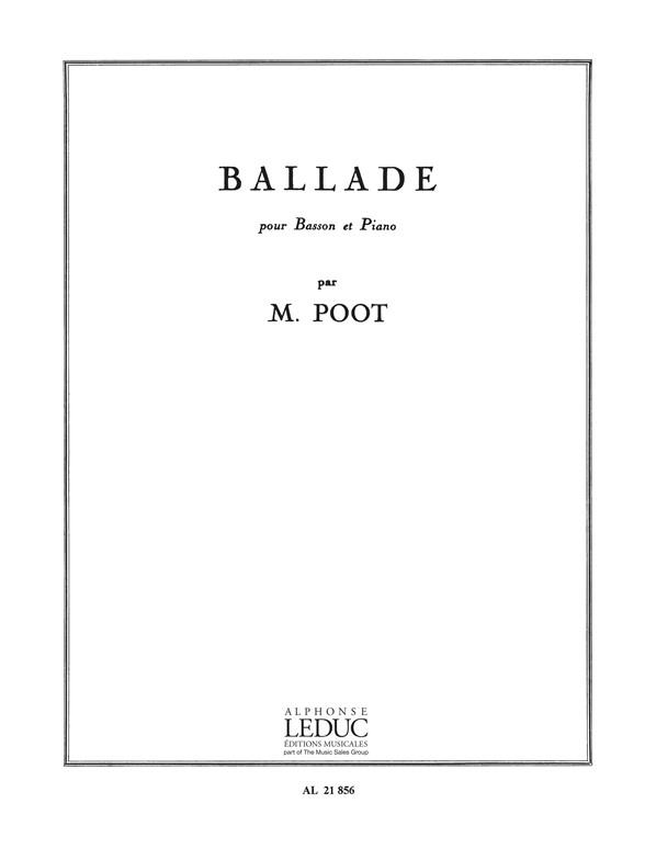 Marcel Poot: Ballade (Bassoon & Piano)