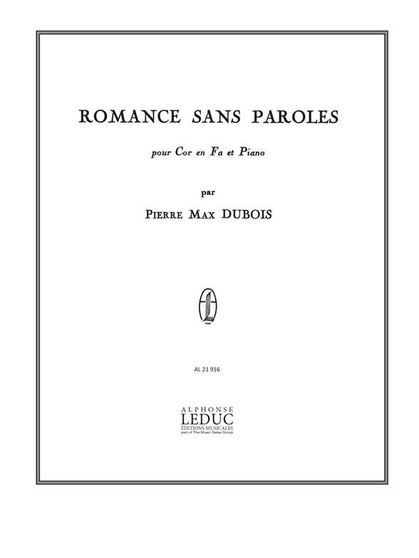 Pierre Max Dubois: Romance sans Paroles (Horn & Piano)