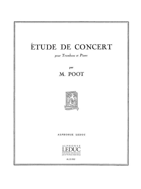 Marcel Poot: Etude de Concert (Trombone & Piano)