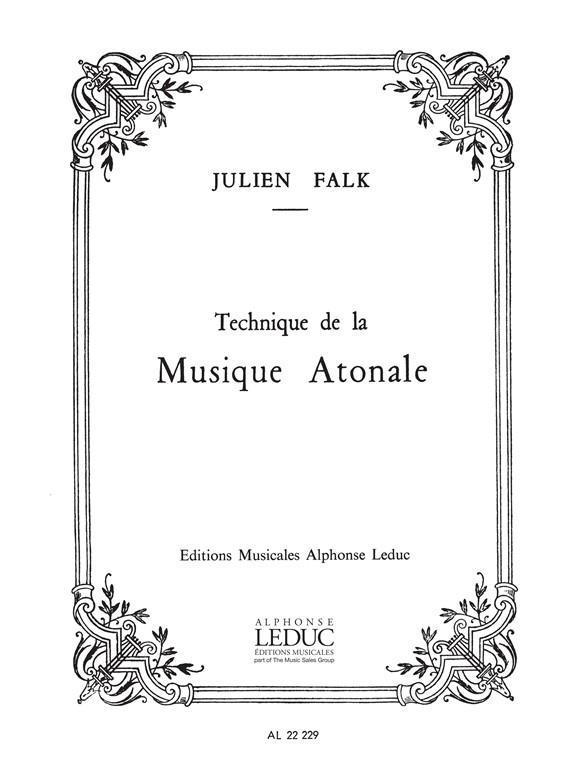 Falk Technique De La Musique Atonale Book