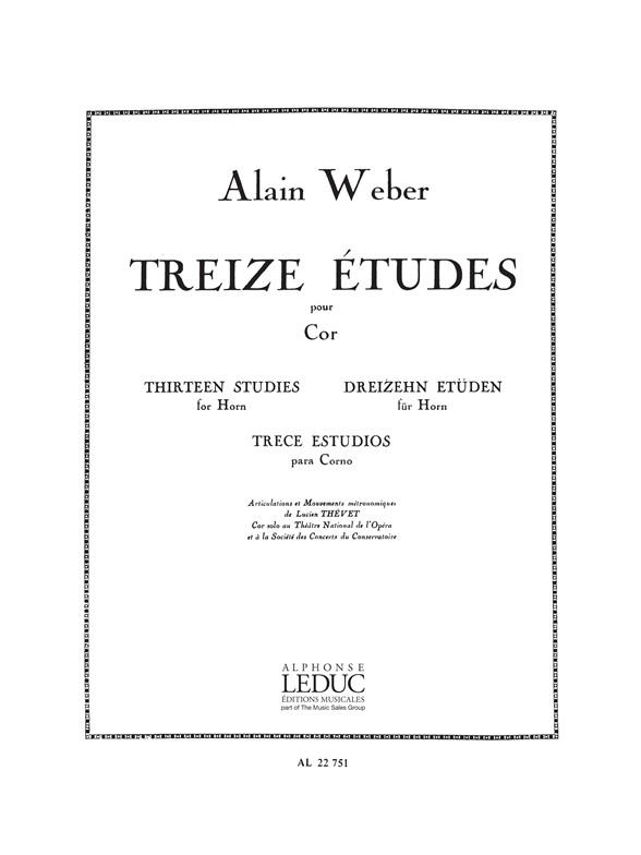 Alain Weber: 13 Etudes (Horn solo)