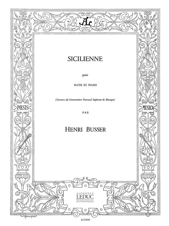 Henri Büsser: Sicilienne Op.60 (Flute & Piano)