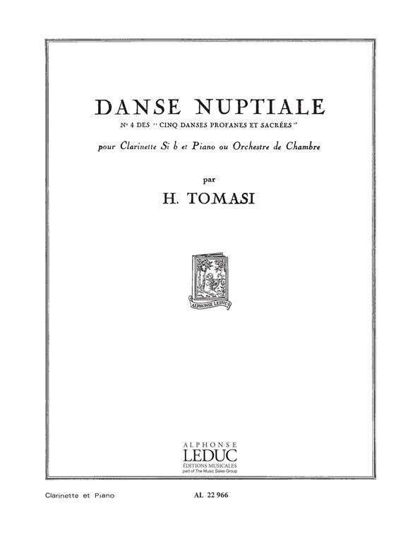 Henri Tomasi: Danse nuptiale (Clarinet & Piano)