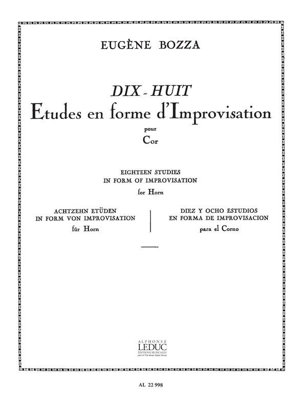 Eugène Bozza: 18 Etudes en Forme d'Improvisations (Horn solo)