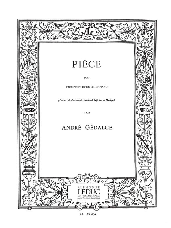 Amélie-André Gédalge: Pièce (Trumpet & Piano)