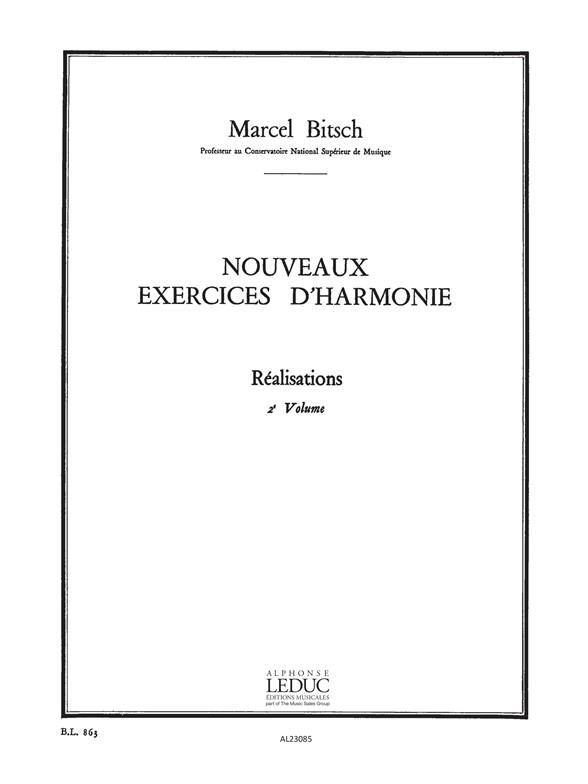 Bitsch Nouveaux Exercices D'harmonie Volume 2 Realisations Bl863 Book