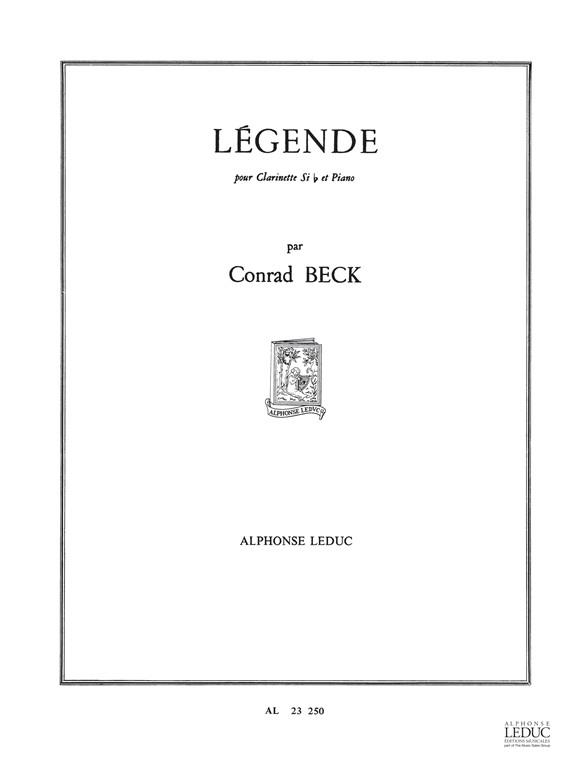 Conrad Beck: Légende (Clarinet & Piano)