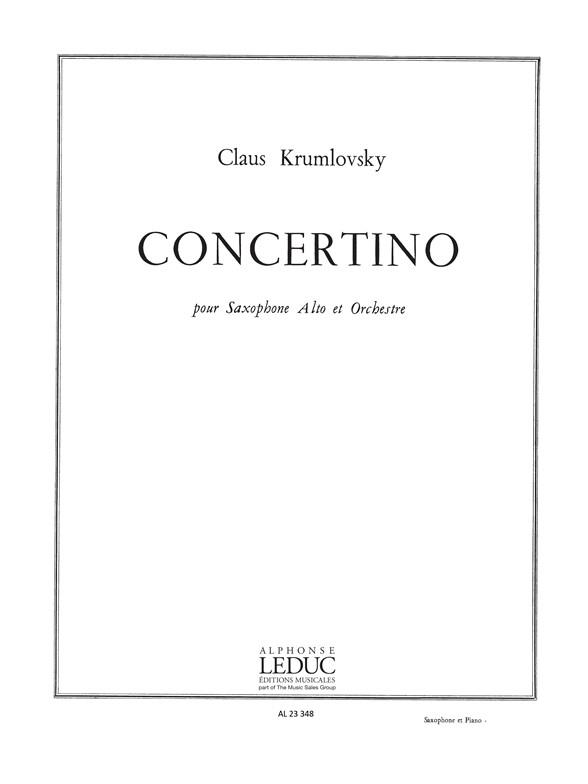 Claus Krumlovsky: Concertino (Saxophone-Alto & Piano)