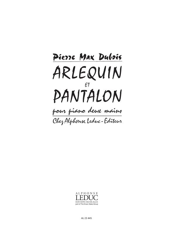 Pierre Max Dubois: Arlequin et Pantalon (Piano solo)