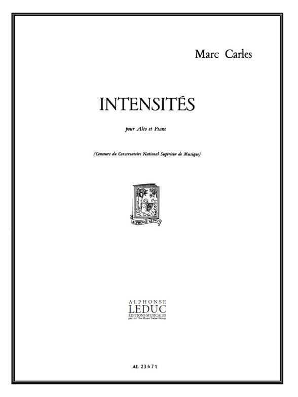 Marc Carles: Intensités (Viola & Piano)