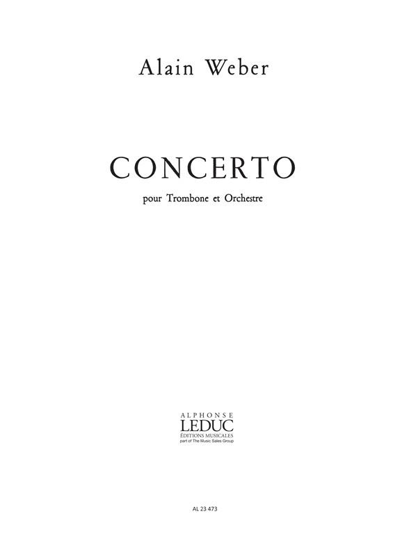 Alain Weber: Concerto (Trombone & Piano)