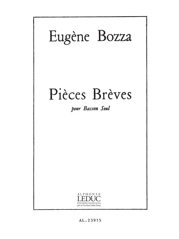 Eugène Bozza: Pièces brèves (Bassoon solo)