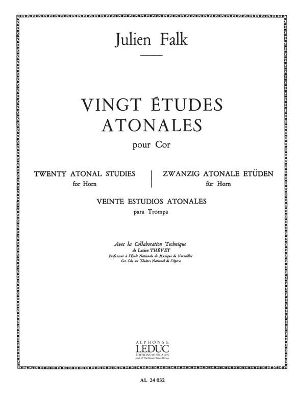 Julien Falk: 20 Etudes atonales (Horn solo)