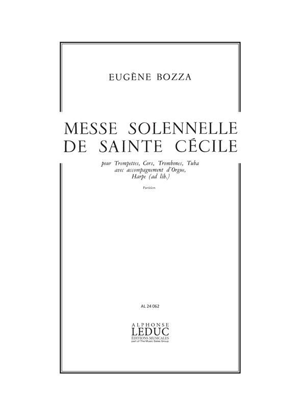 Eugène Bozza: Messe solennelle de Sainte-Cécile (Ensemble-Brass 8 or more)