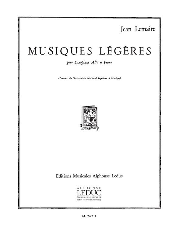 Jean Lemaire: Musiques légères (Saxophone-Alto & Piano)