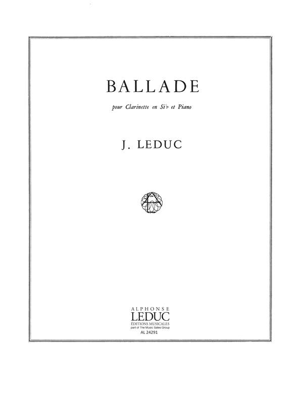 Jacques Leduc: Ballade (Clarinet & Piano)