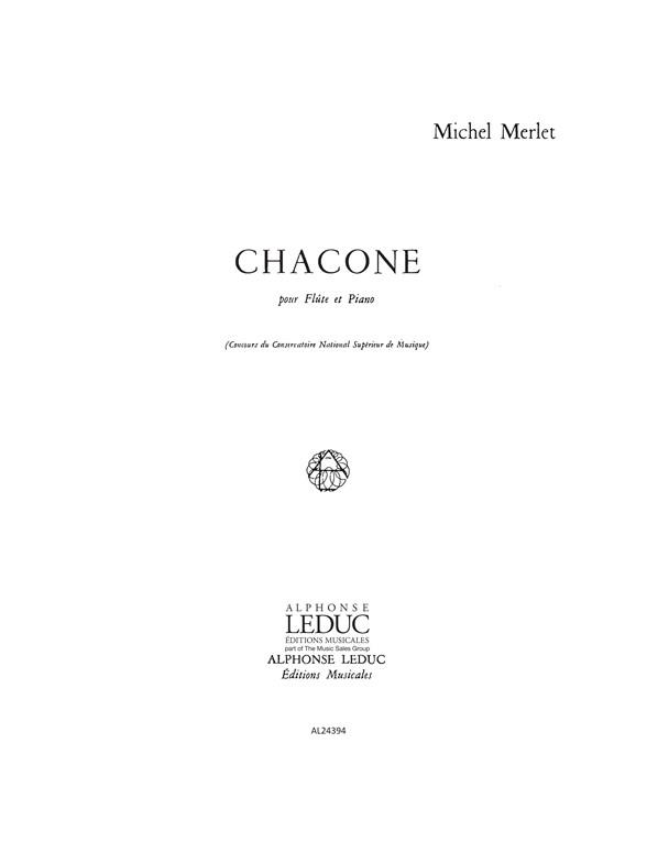 Michel Merlet: Chacone Op.16 (Flute & Piano)