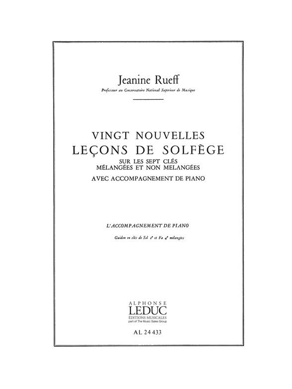 Rueff 20 Nouvelles Lecons De Solfege 7 Cles Mel Et Nn Melangees Acc Bk