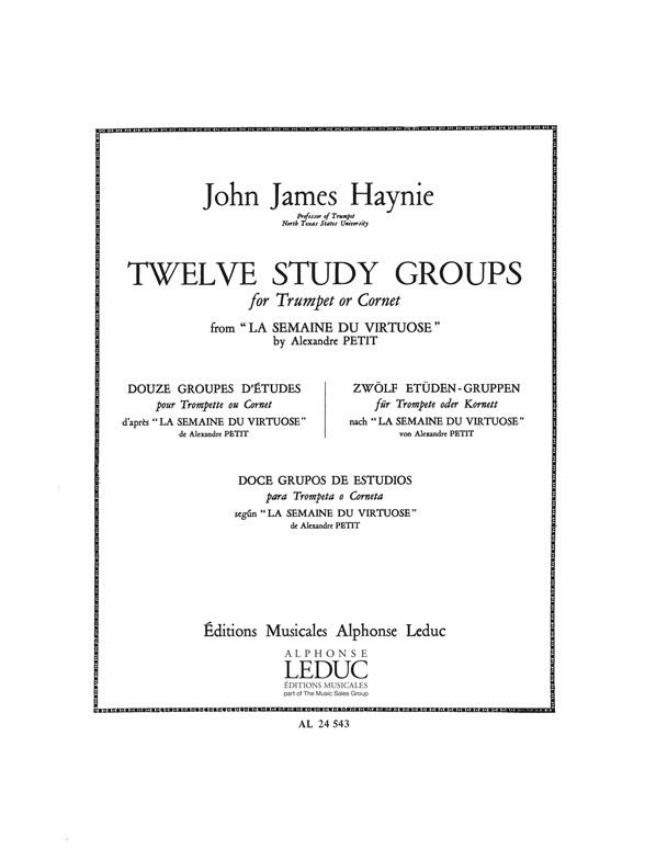 Petit 12 Studies Groups From La Semaine Du Virtuose Trumpet Bk English