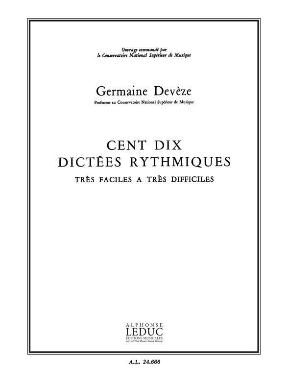Deveze 110 Dictees Rythmiques Teaching Material Book