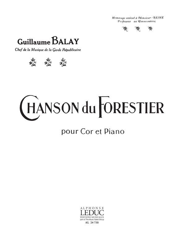 Guillaume Balay: Chanson du Forestier (Horn & Piano)