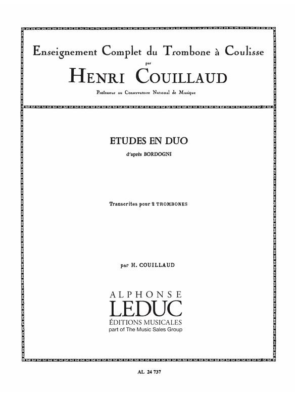 Henri Couillaud: Etudes en Duo d'après Bordogni (Trombones 2)