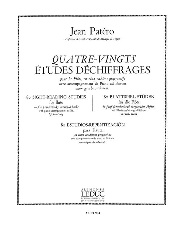 Jean Patéro: 80 Etudes de Dechiffrages Vol.3 (Flute & Piano)
