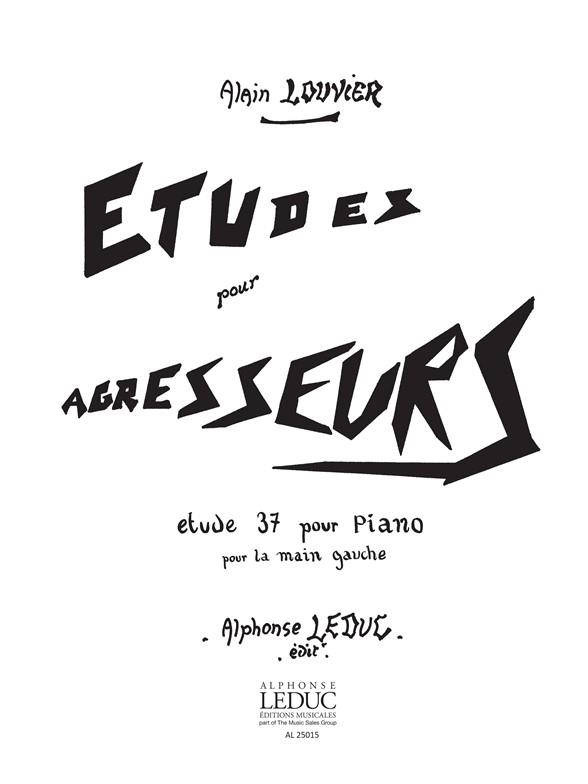 Alain Louvier: Etude 37 (Piano solo)
