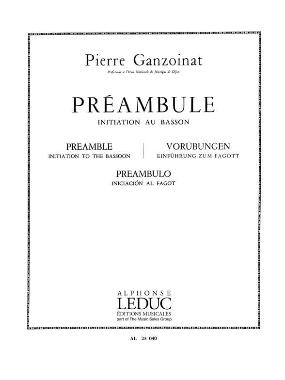 Ganzoinat: Préambule (Bassoon solo)