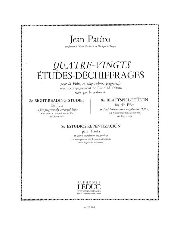 Jean Patéro: 80 Etudes de Dechiffrages Vol.5 (Flute & Piano)