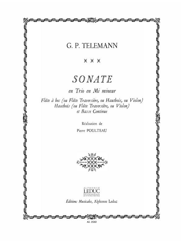 Georg Philipp Telemann: Sonata en Trio in E minor (Trio - Mixed)