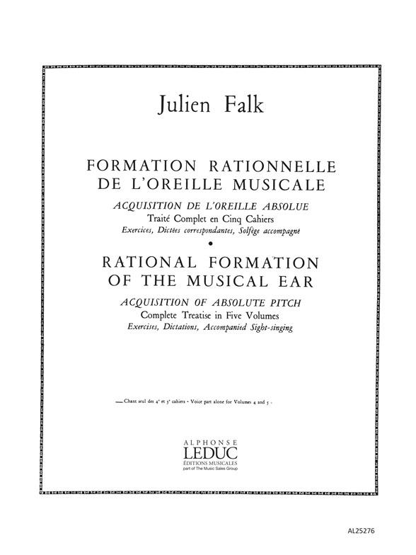 Falk Formation Rationnelle De L'oreille Musicale Vol 4 & 5 Voice Book