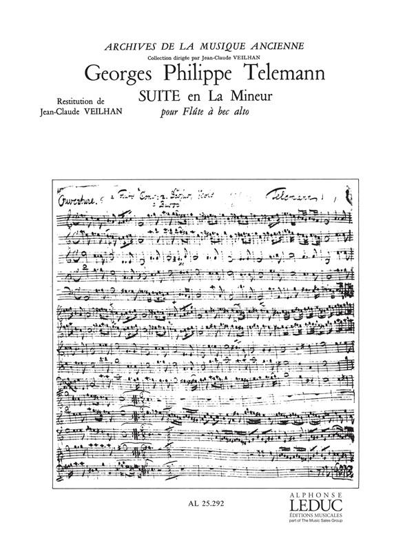 Georg Philipp Telemann: Suite in A minor (Recorder & other Instruments)