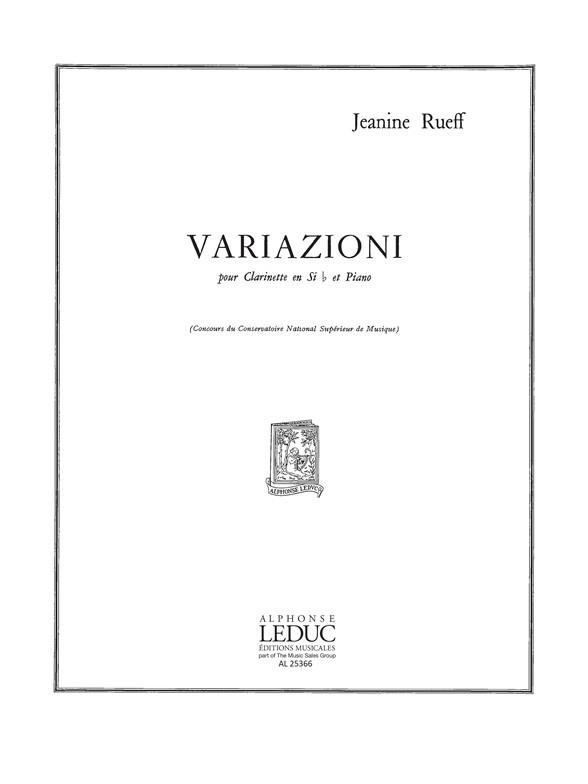 Jeanine Rueff: Variazioni (Clarinet & Piano)