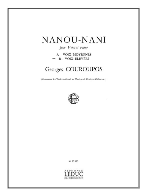 Georges Couroupos: Nanou-Nani (high) (Voice & Piano)