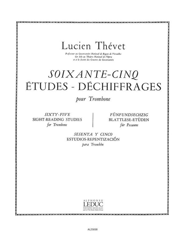 Lucien Thévet: 65 Etudes déchiffrages (Trombone solo)