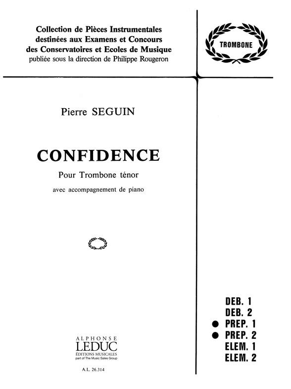 Pierre Séguin: Confidence (Trombone & Piano)