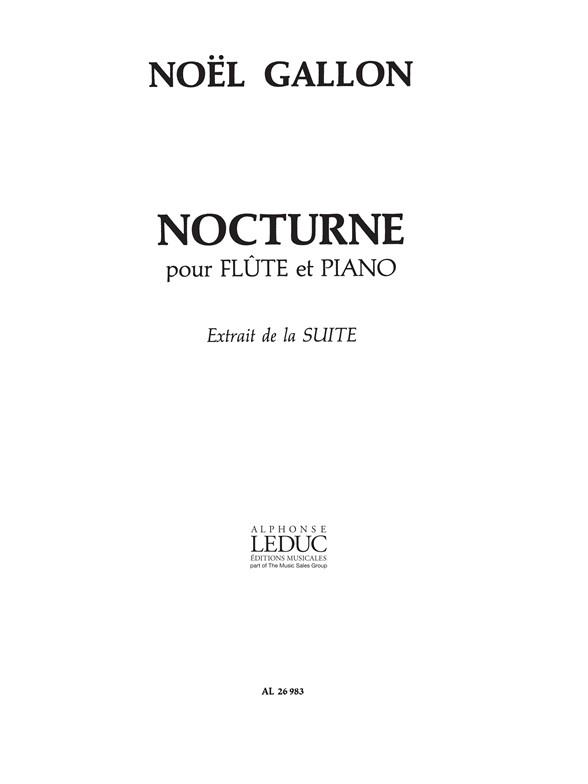 Noël-Gallon: Nocturne (Flute & Piano)