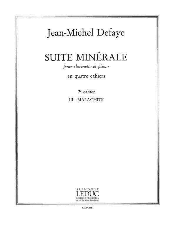 Jean Michel Defaye: Suite minérale Vol.2 (Clarinet & Piano)