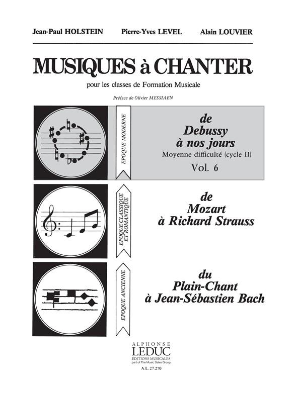 Holstein Level Musiques A Chanter Cycle 2 Niv Moy Vol 6 Debussy Vce Bk