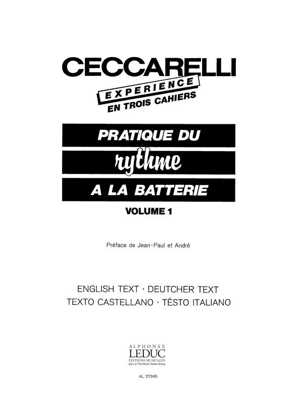 Jean-Paul & André Ceccarelli J.P.& An.: Ceccarelli-Expérience Vol.1 (Percussion solo)