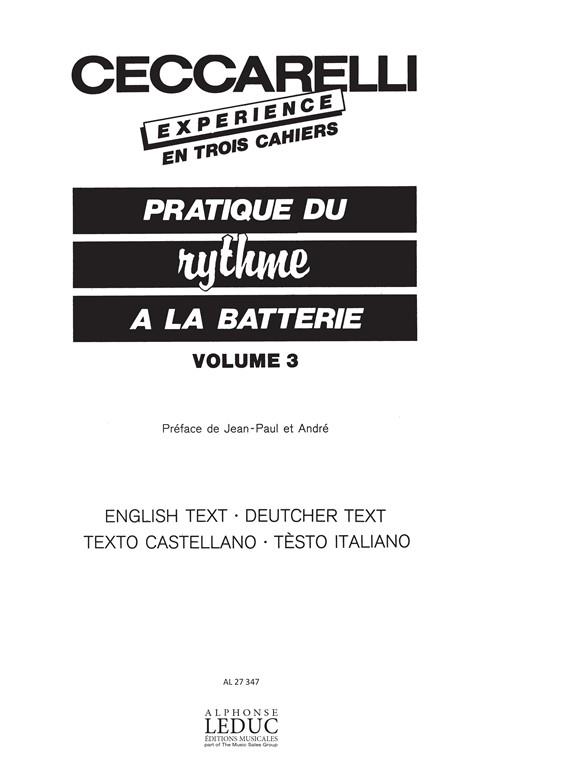 Jean-Paul & André Ceccarelli J.P.& An.: Ceccarelli-Expérience Vol.3 (Percussion solo)