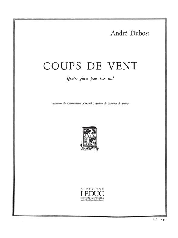 L.A. Dubost: Coups de Vent, 4 Pièces (Horn solo)