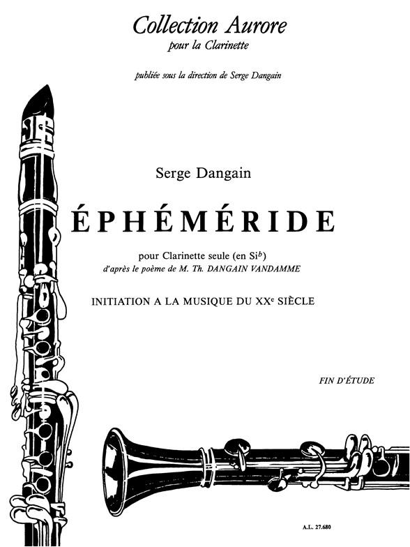 Serge Dangain: Ephéméride (Clarinet solo)