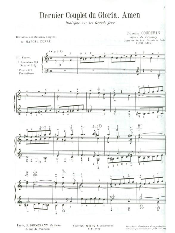 François Couperin: Amen, dernier couplet du Gloria (Maîtres classiques No.11) (Organ)